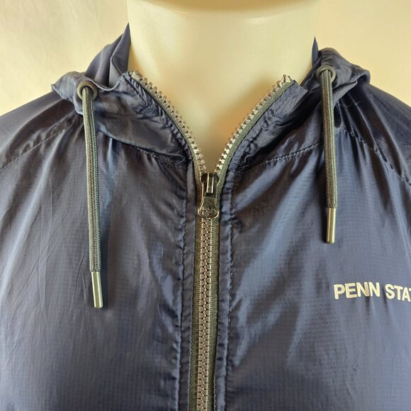 Penn State Jacket Womens Large Blue Windbreaker Colosseum Full Zip Vented Light - Picture 2 of 11